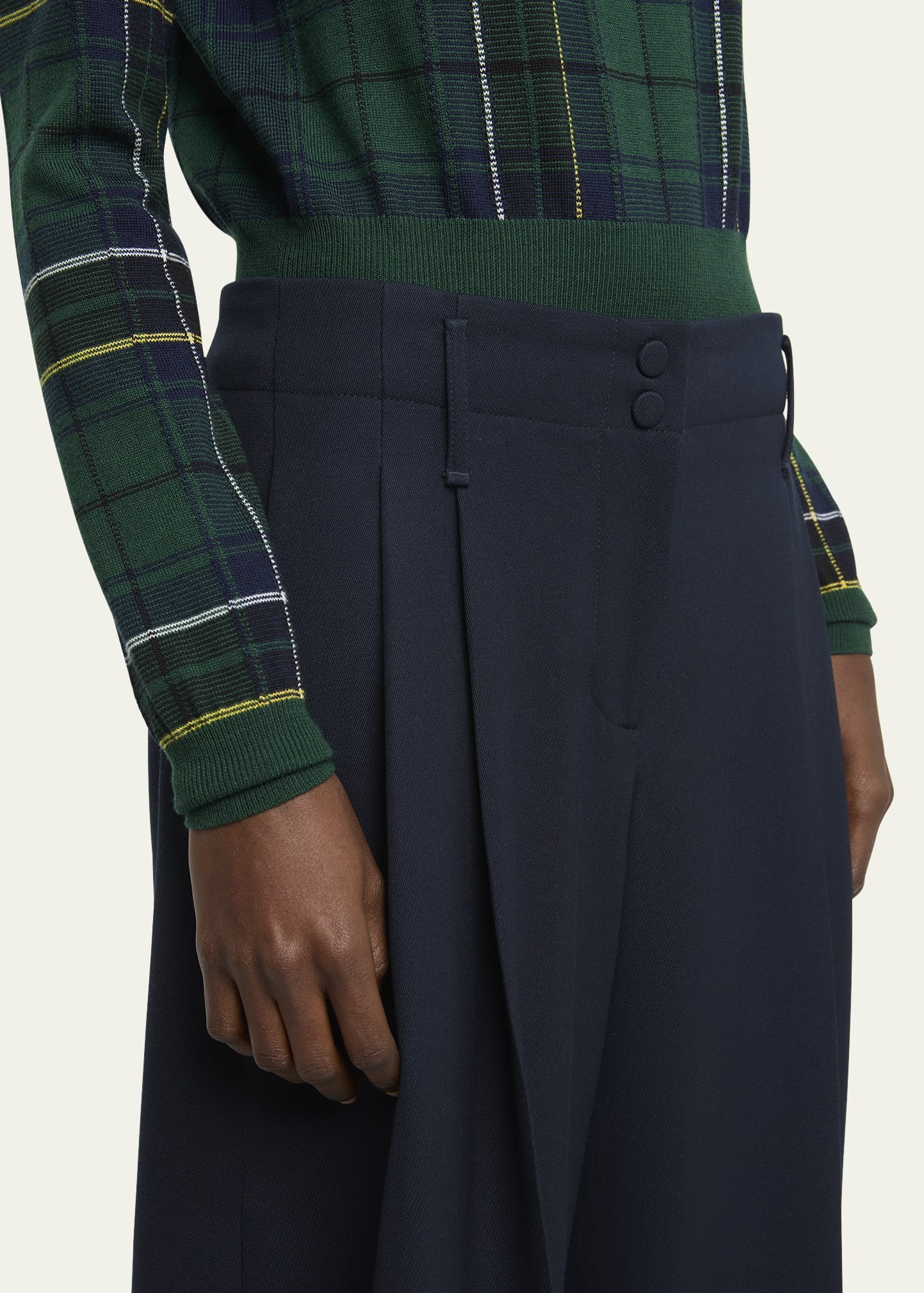 Pleated Barrel-Leg Trousers - 5