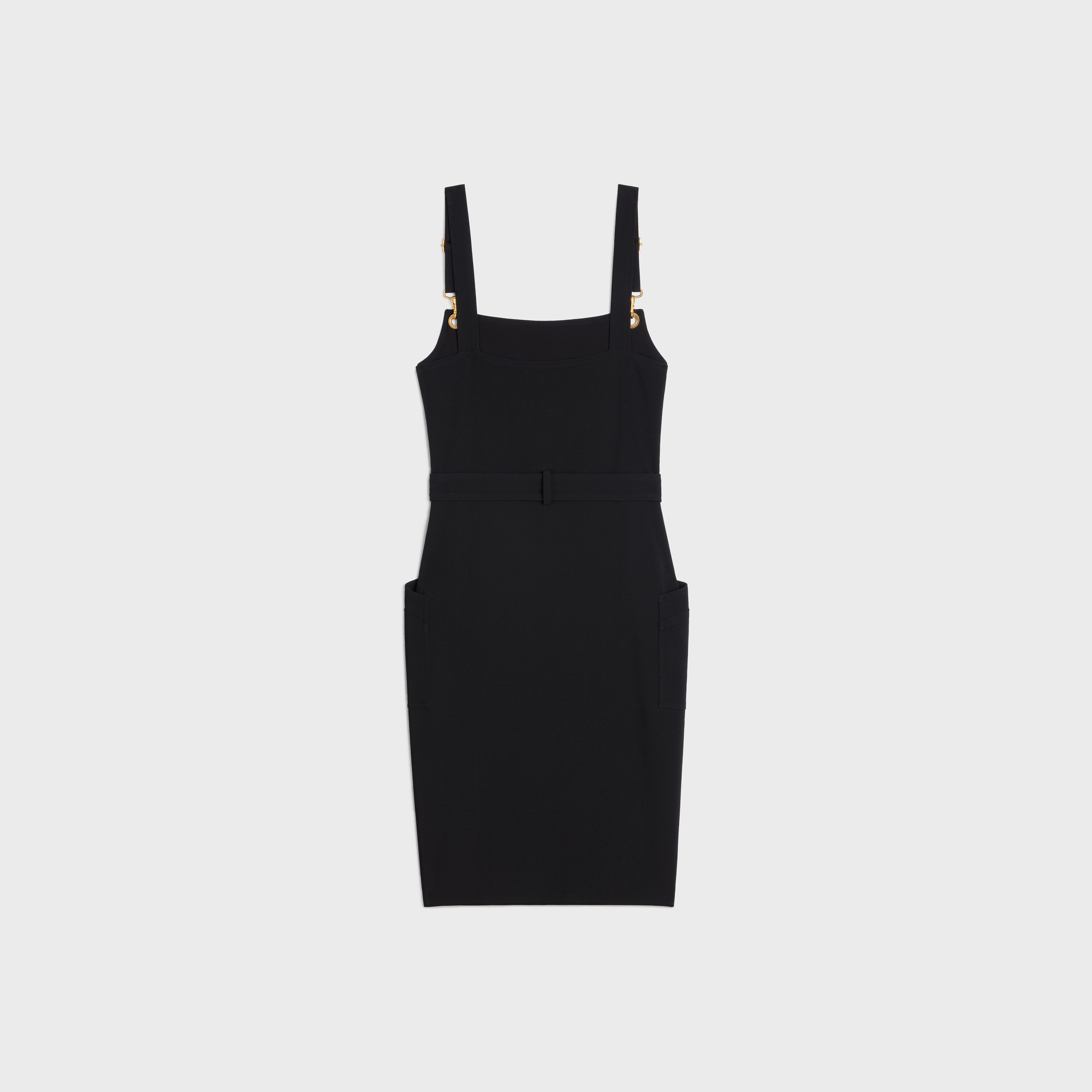 workwear dress in viscose sablé - 2