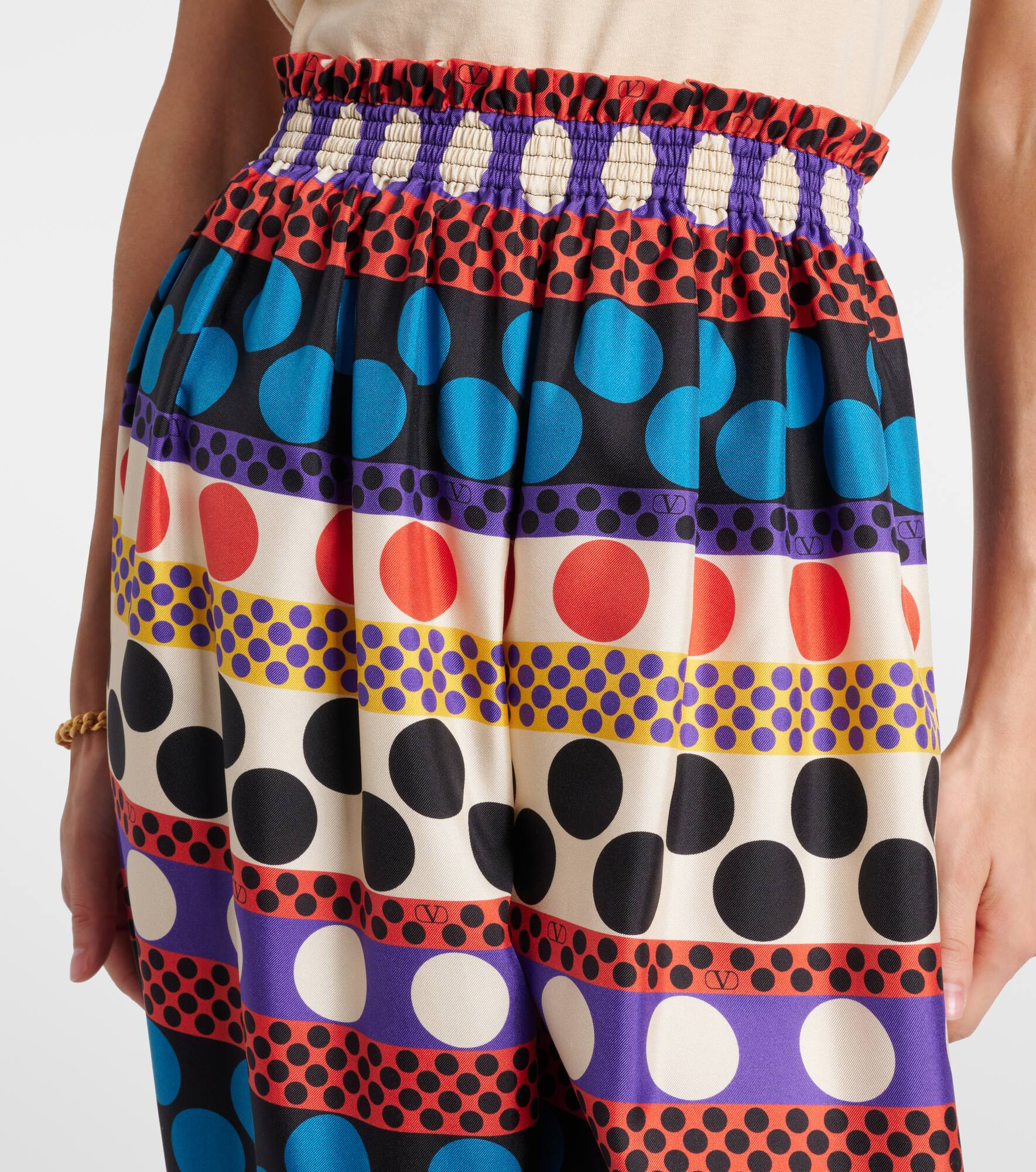 Printed silk culottes - 4