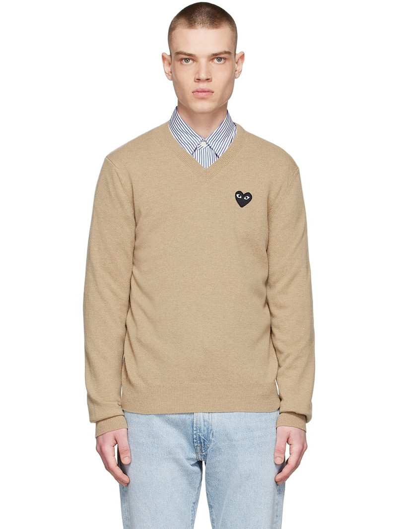 Beige Wool Sweater - 1