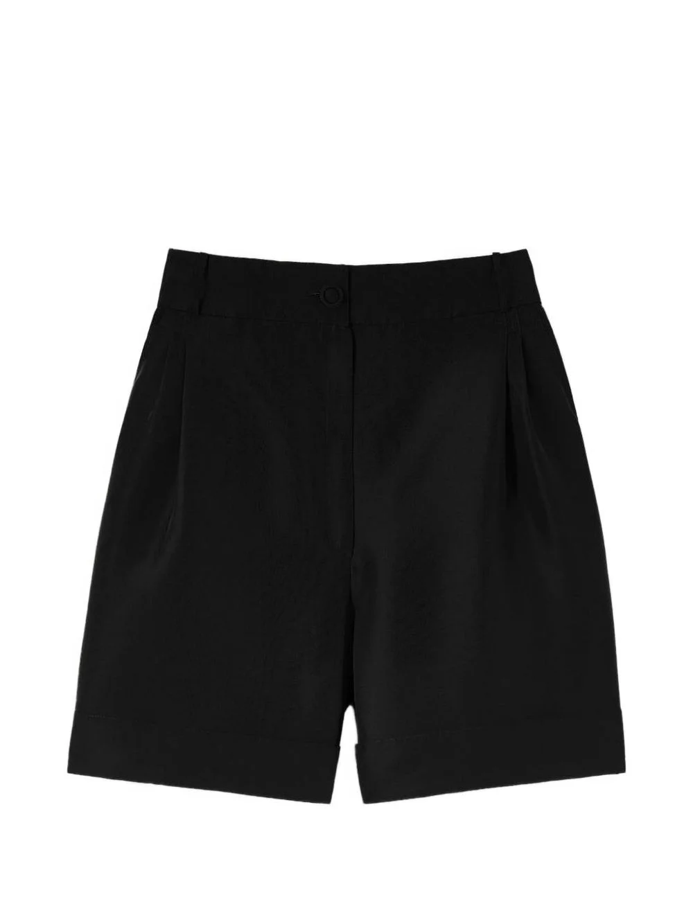button pleated shorts - 1
