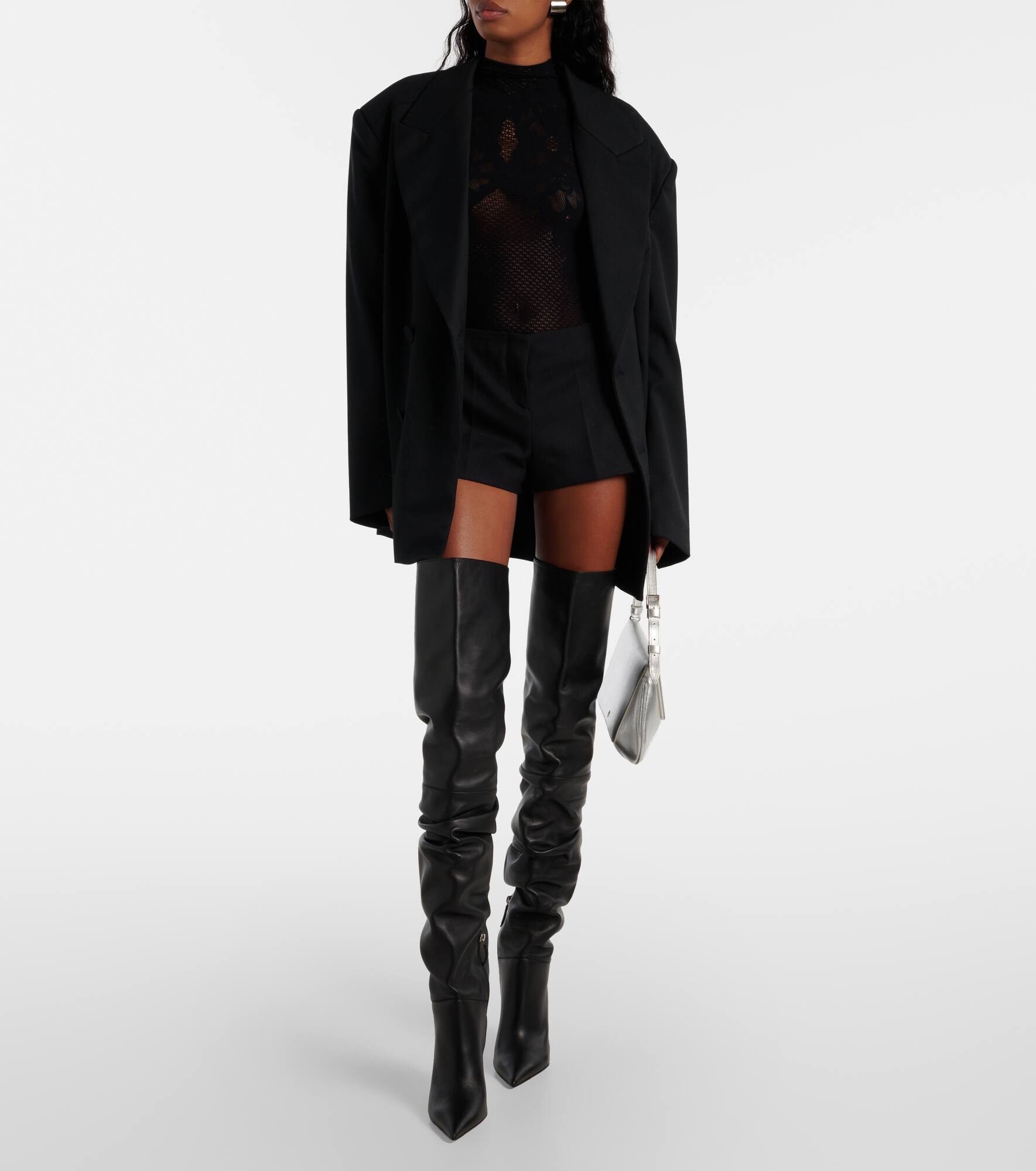 Olivia 95 leather over-the-knee boots - 3