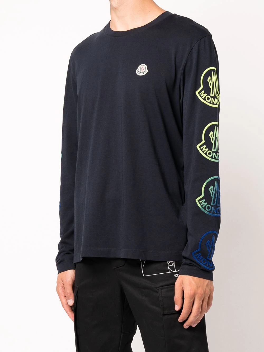 logo-print logo-patch long-sleeve top - 3