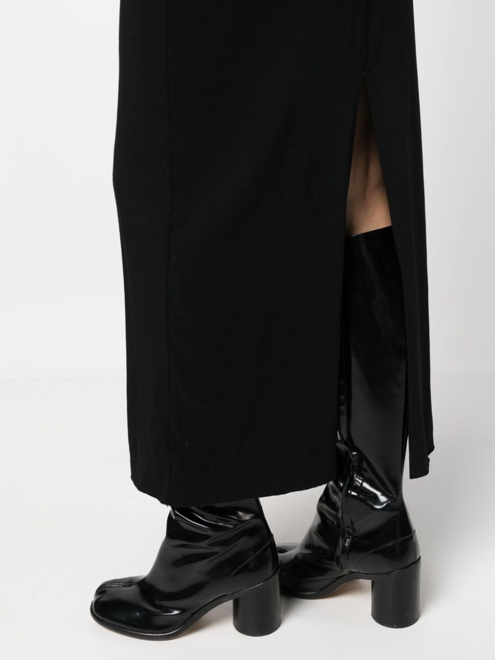 roll-neck jersey maxi dress - 5