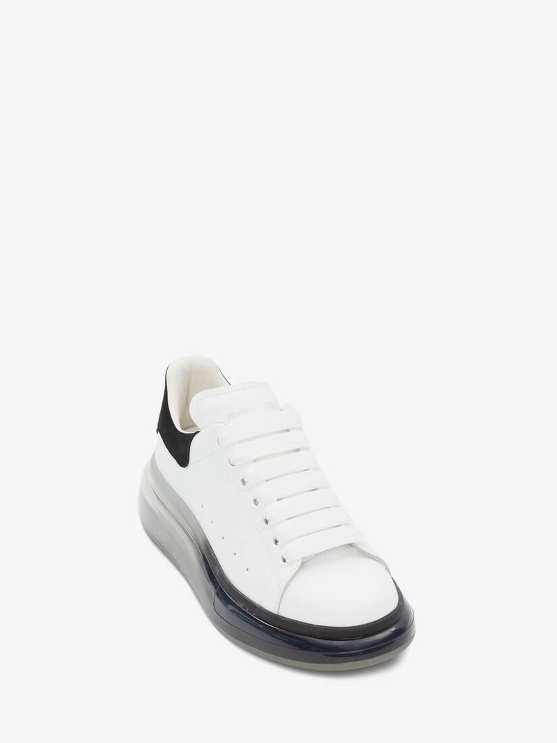 Alexander McQueen Oversized Sneaker in White/black outlook