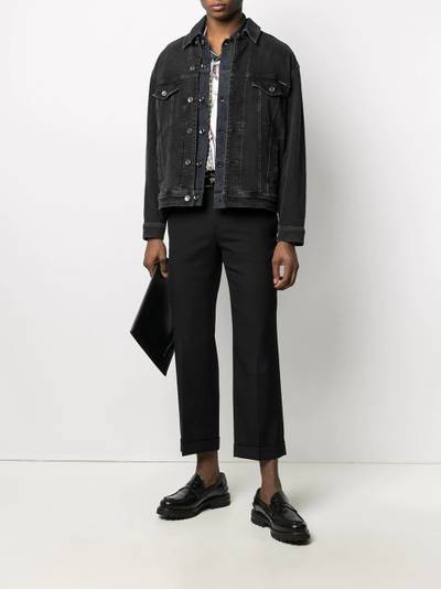 Dolce & Gabbana layered lettering print denim jacket outlook