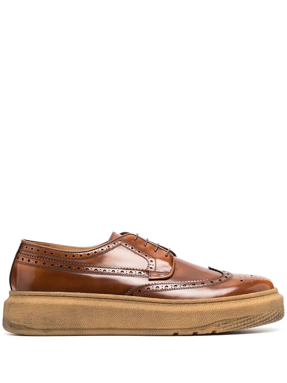 chunky leather brogues - 1