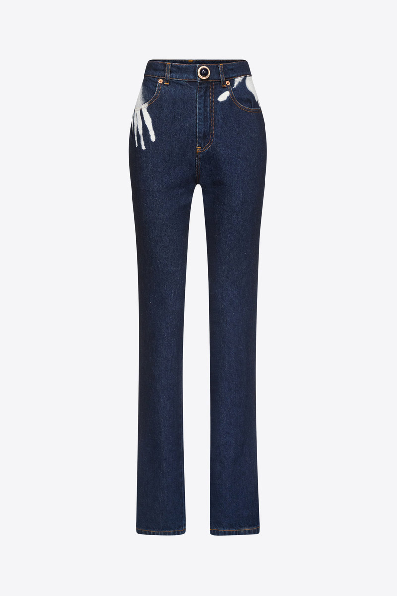 HANDPRINT STRAIGHT LEG JEAN - 1