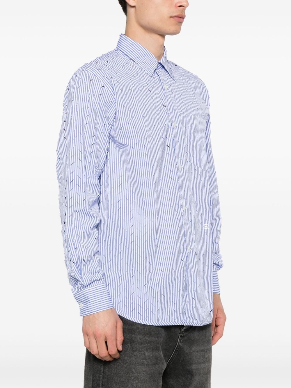 Otis ripped striped shirt - 4