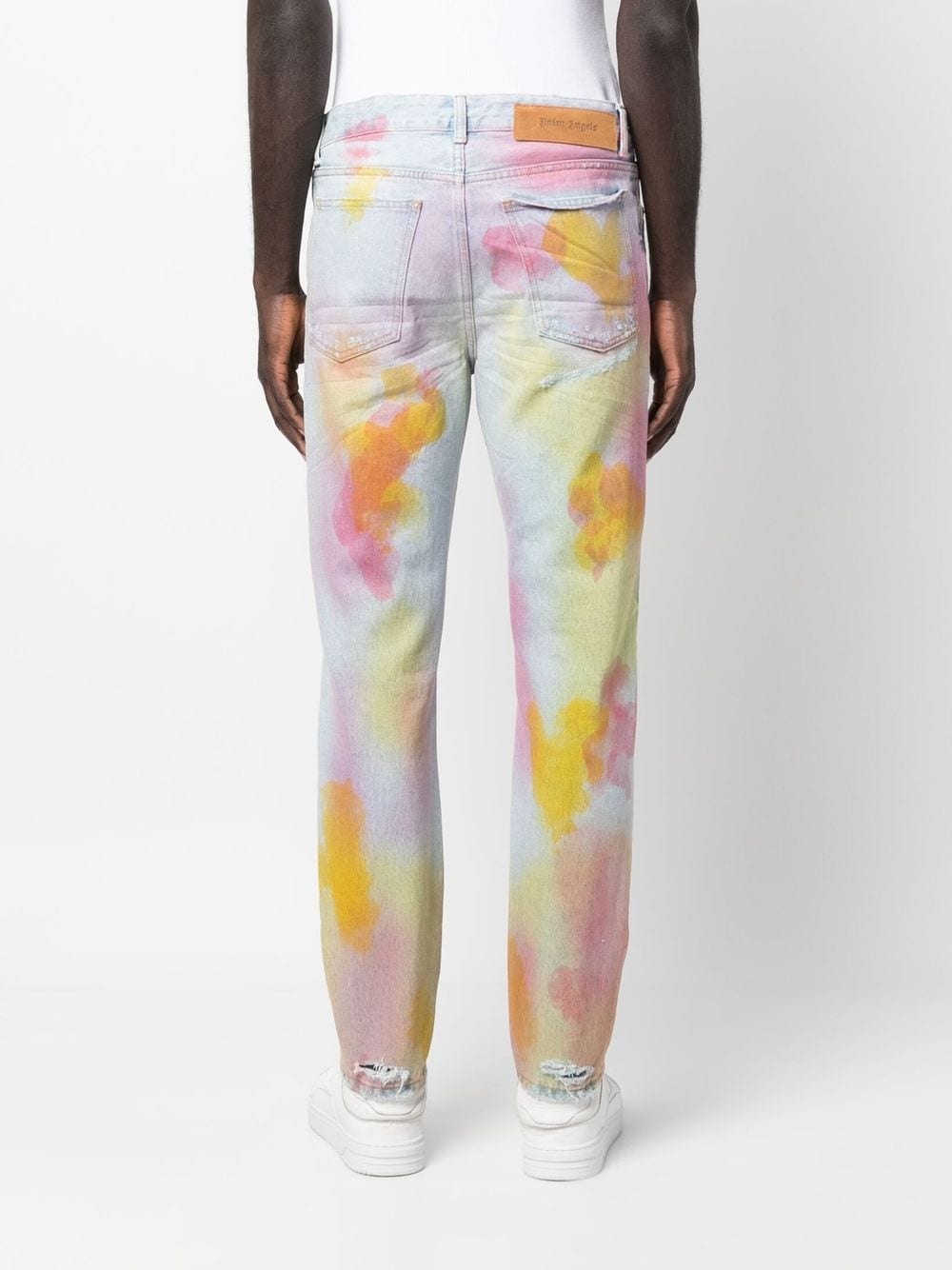 tie dye-print slim-fit jeans - 4