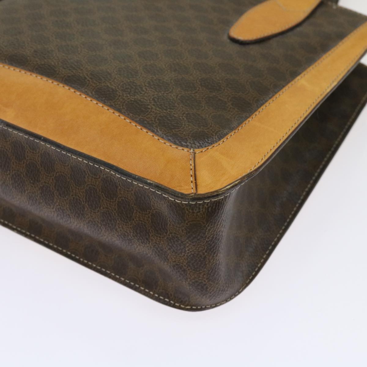 CELINE Macadam Canvas Hand Bag Pvc Brown - 15