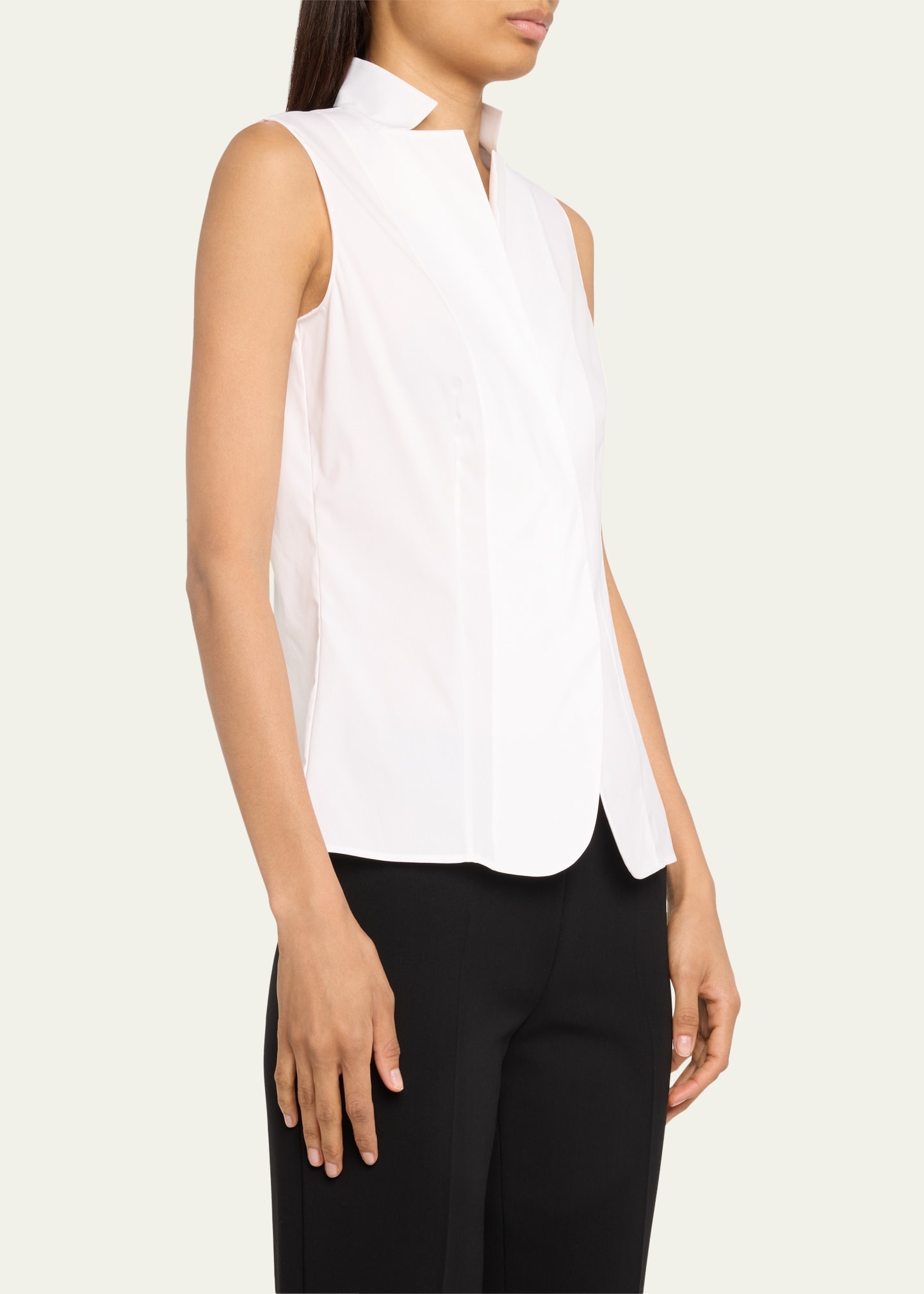 Baumwolle Stretch Sleeveless Blouse - 4
