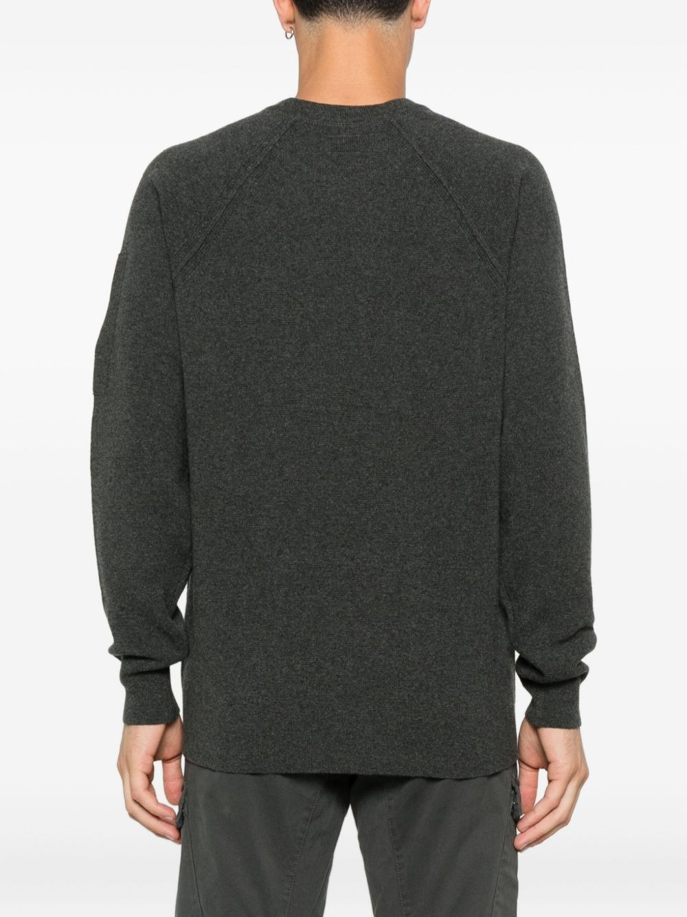 raglan-sleeve lens-detail sweater - 4