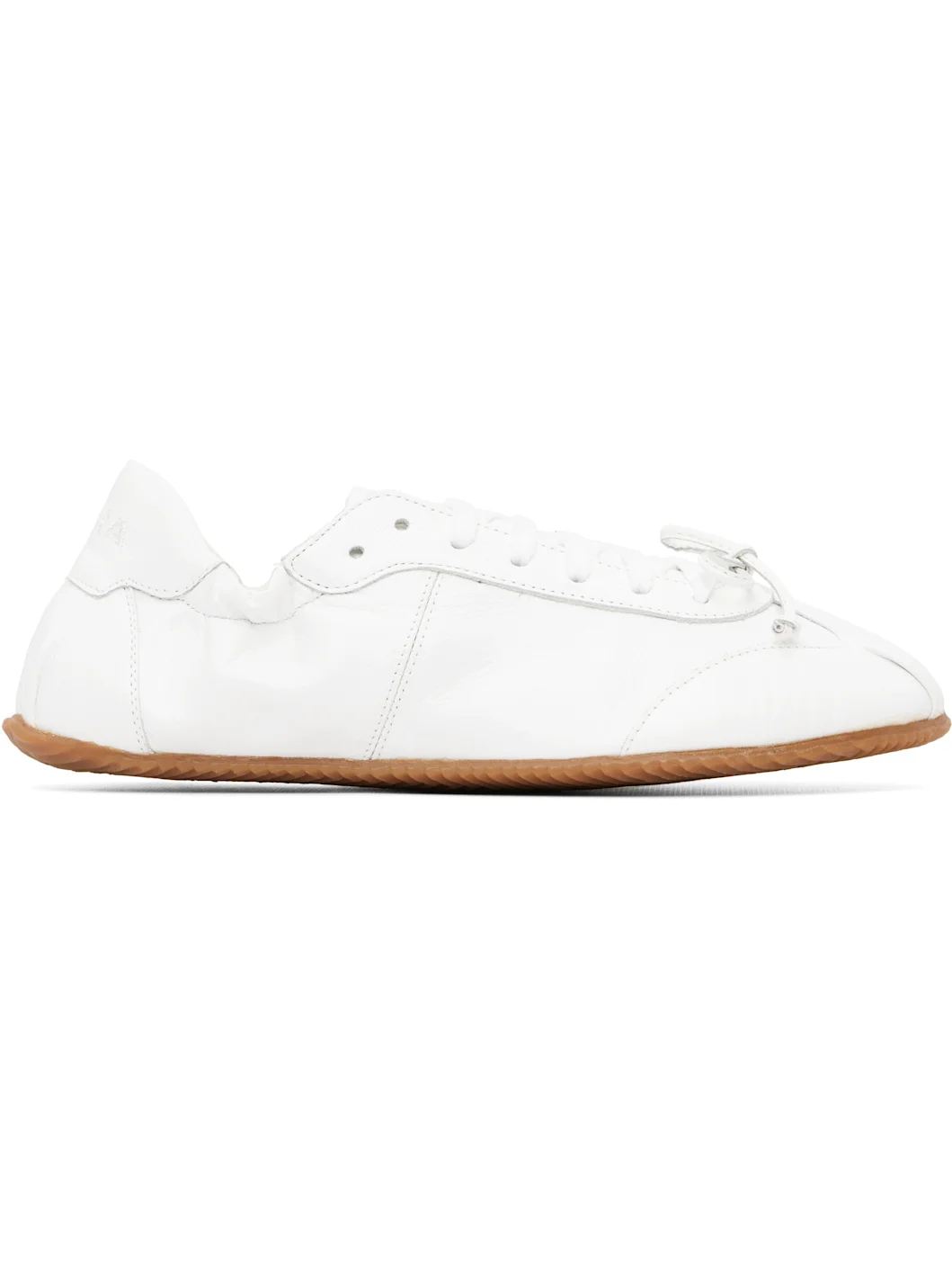 White Ballerina Leather Sneakers - 1