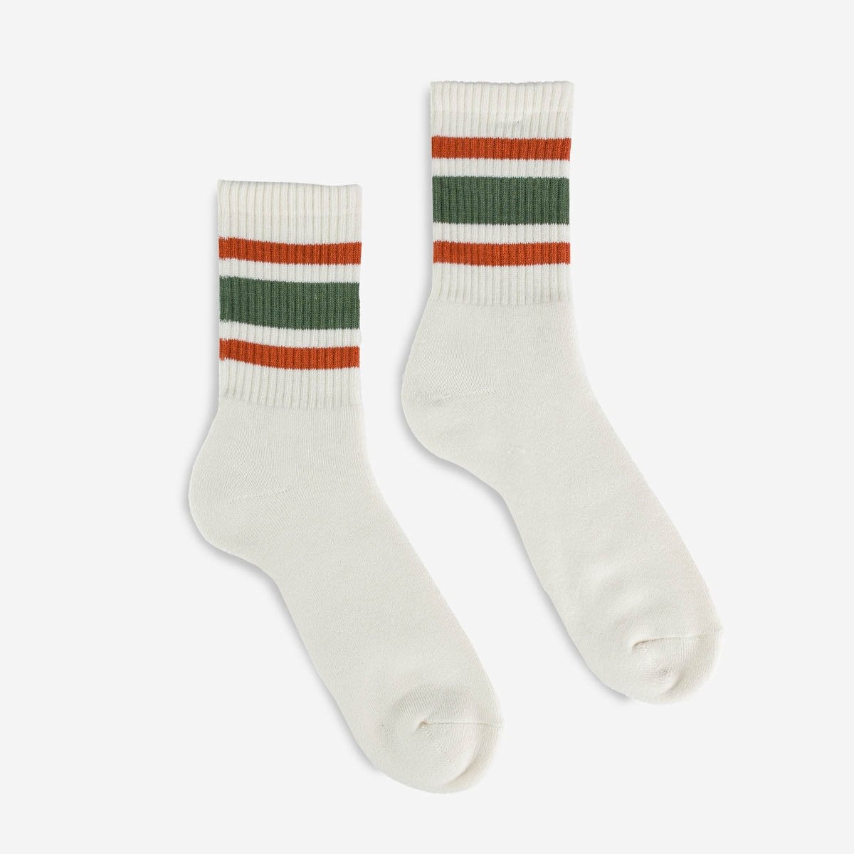 DEC-80-S-GRN Decka 80s Skater Socks - Short Length - Green - 1