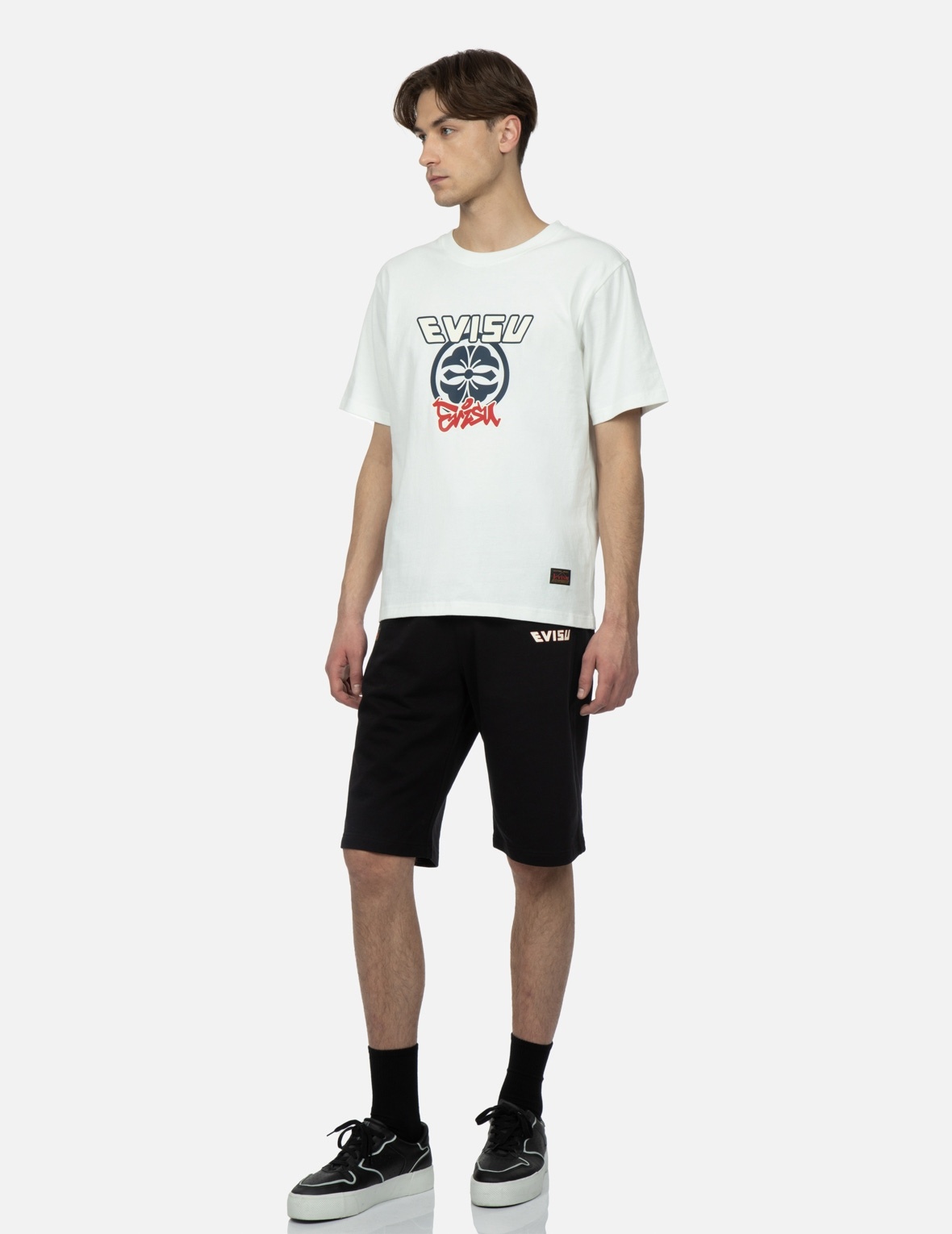 KAMON PRINT SWEAT SHORTS - 4