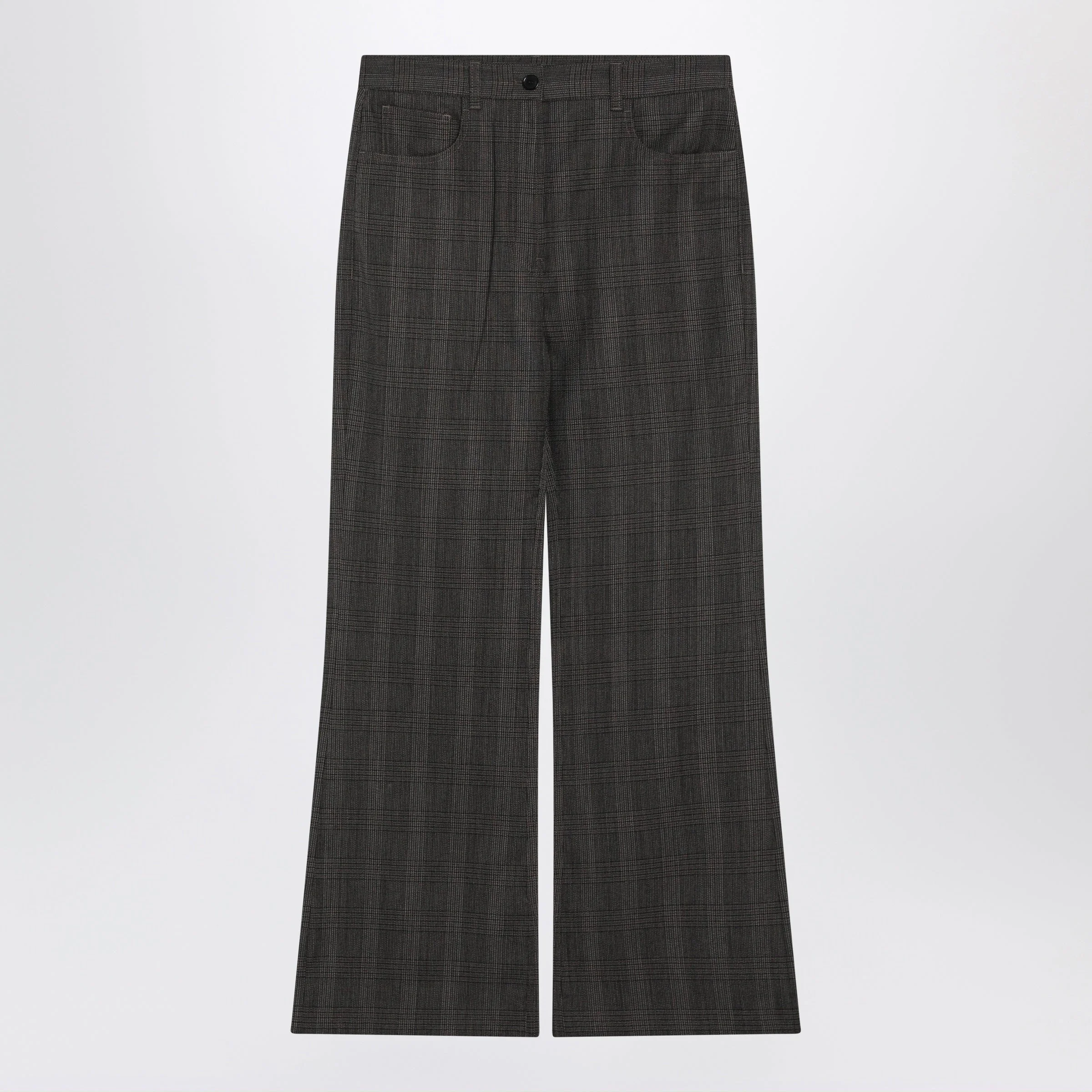 Acne Studios Trousers In A Prince Of Wales Check Wool Blend Women - 1