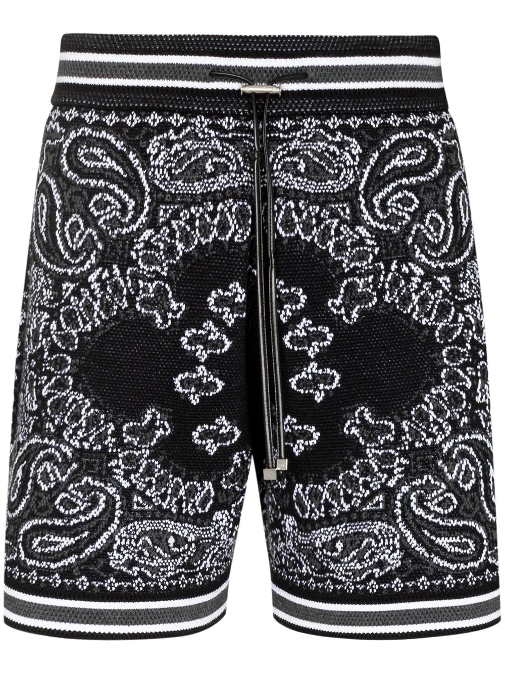 bandana-print track shorts - 1