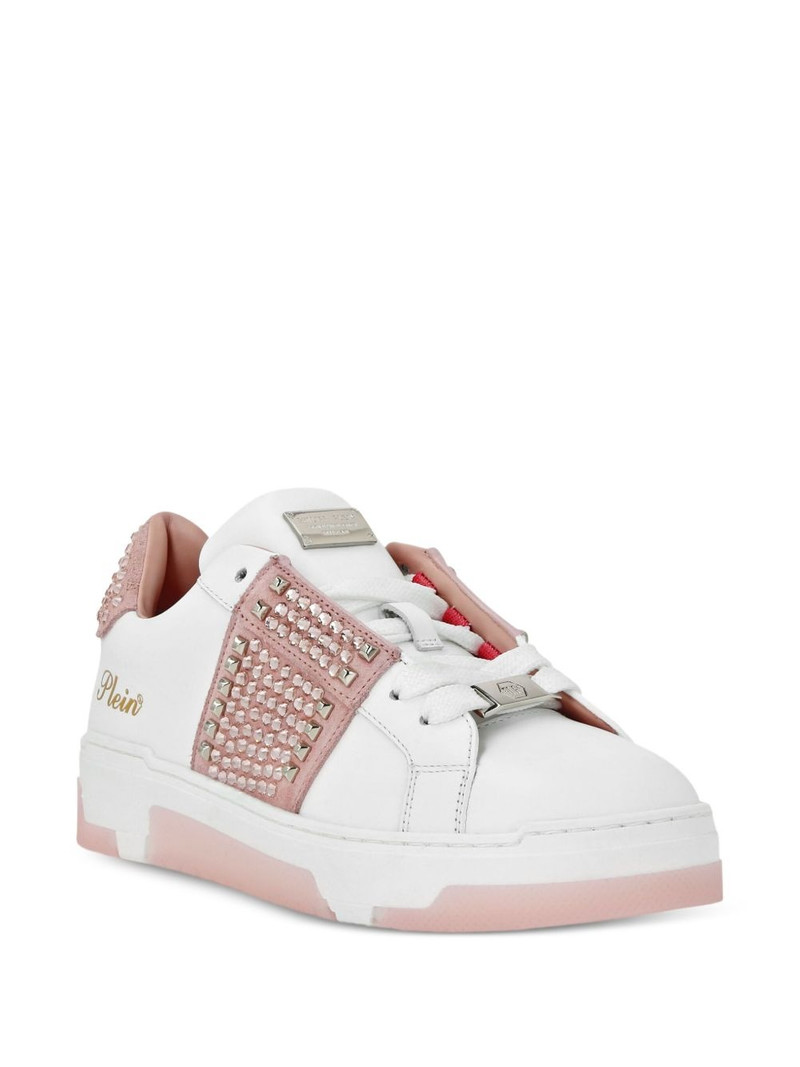 PHILIPP PLEIN studded leather sneakers outlook