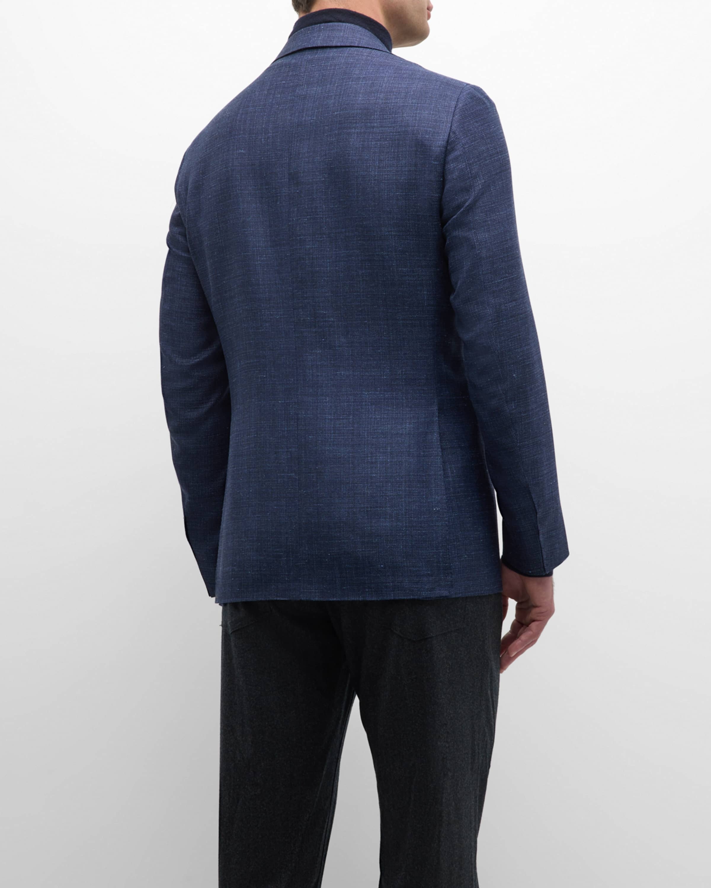 Men's Textured Wool-Blend Blazer - 6