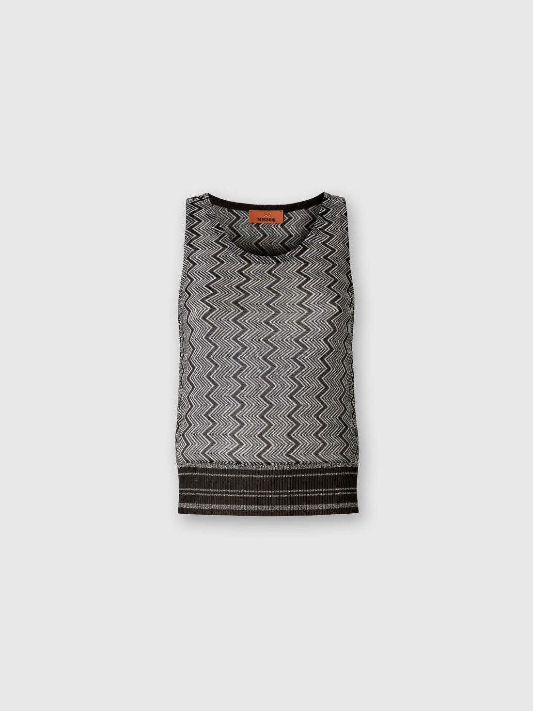 Top with zig zag lamé motif - 1