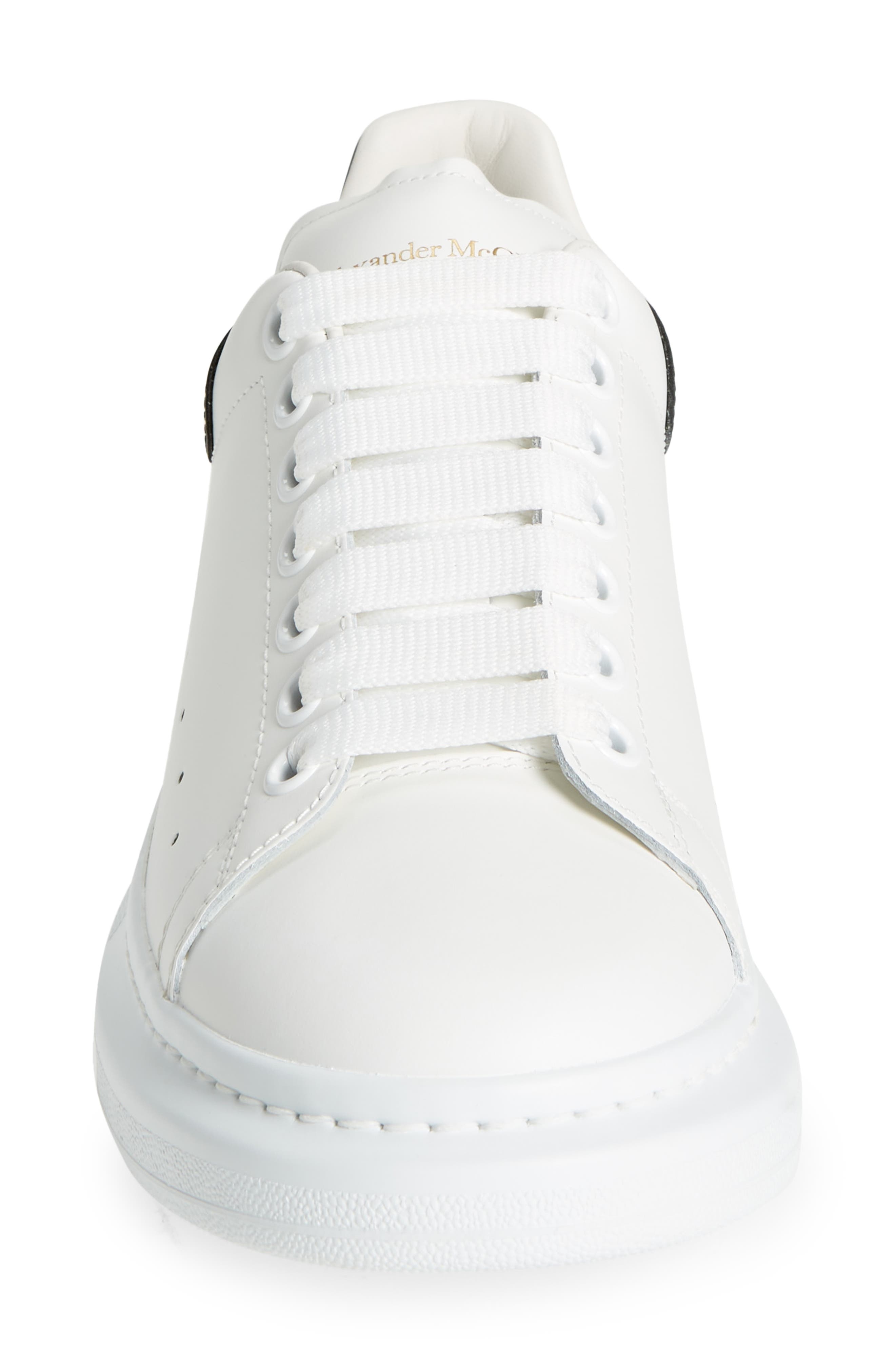 McQueen Oversize Sneaker in White/Black at Nordstrom - 4