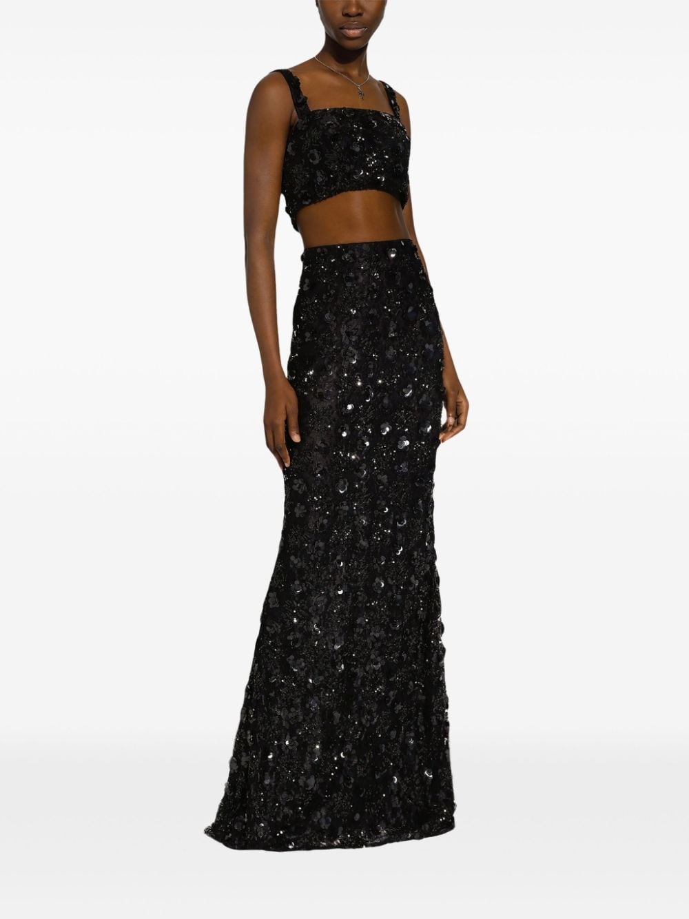 sequined sleeveless bralette - 3