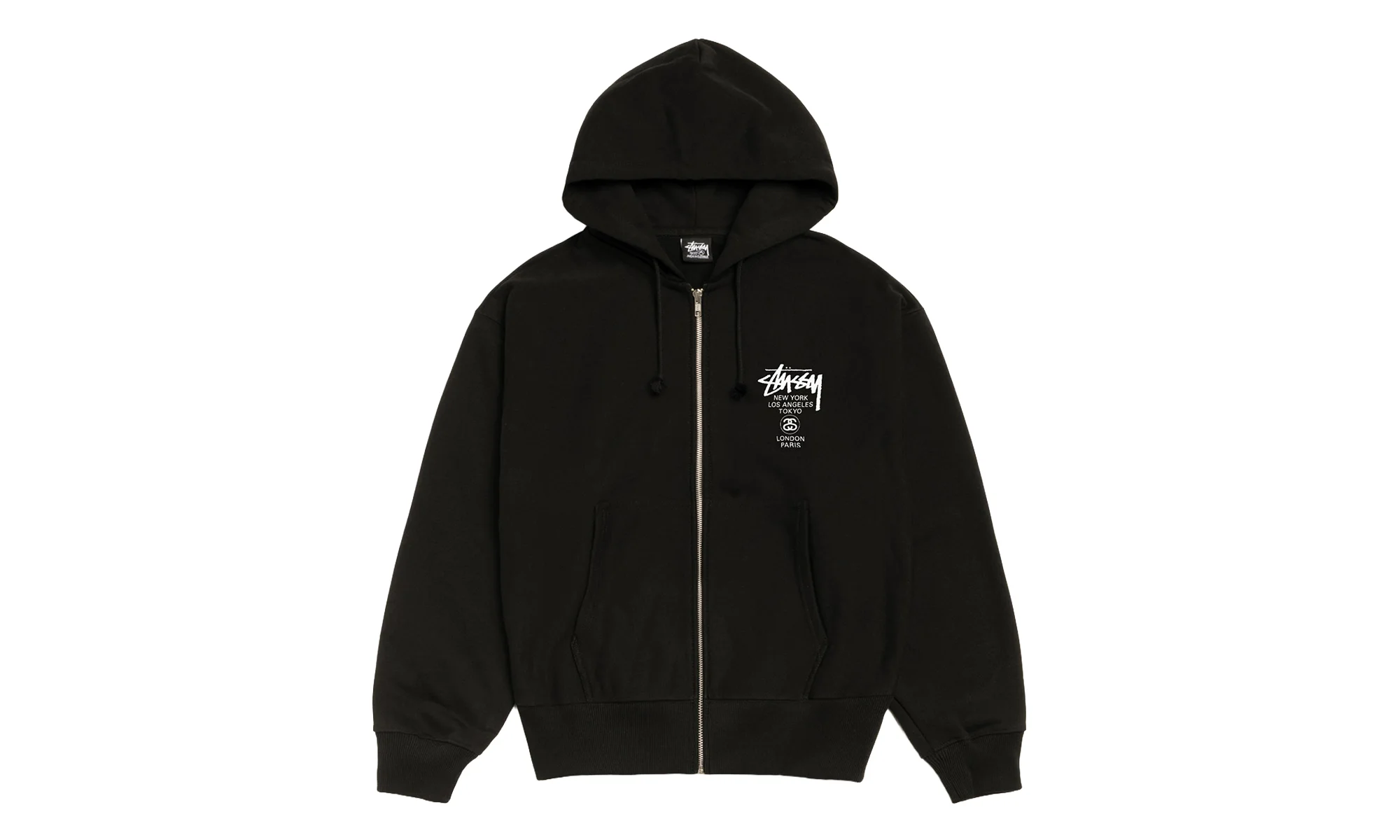 WORLD TOUR ZIP HOODIE "Black" STUS457 - 1