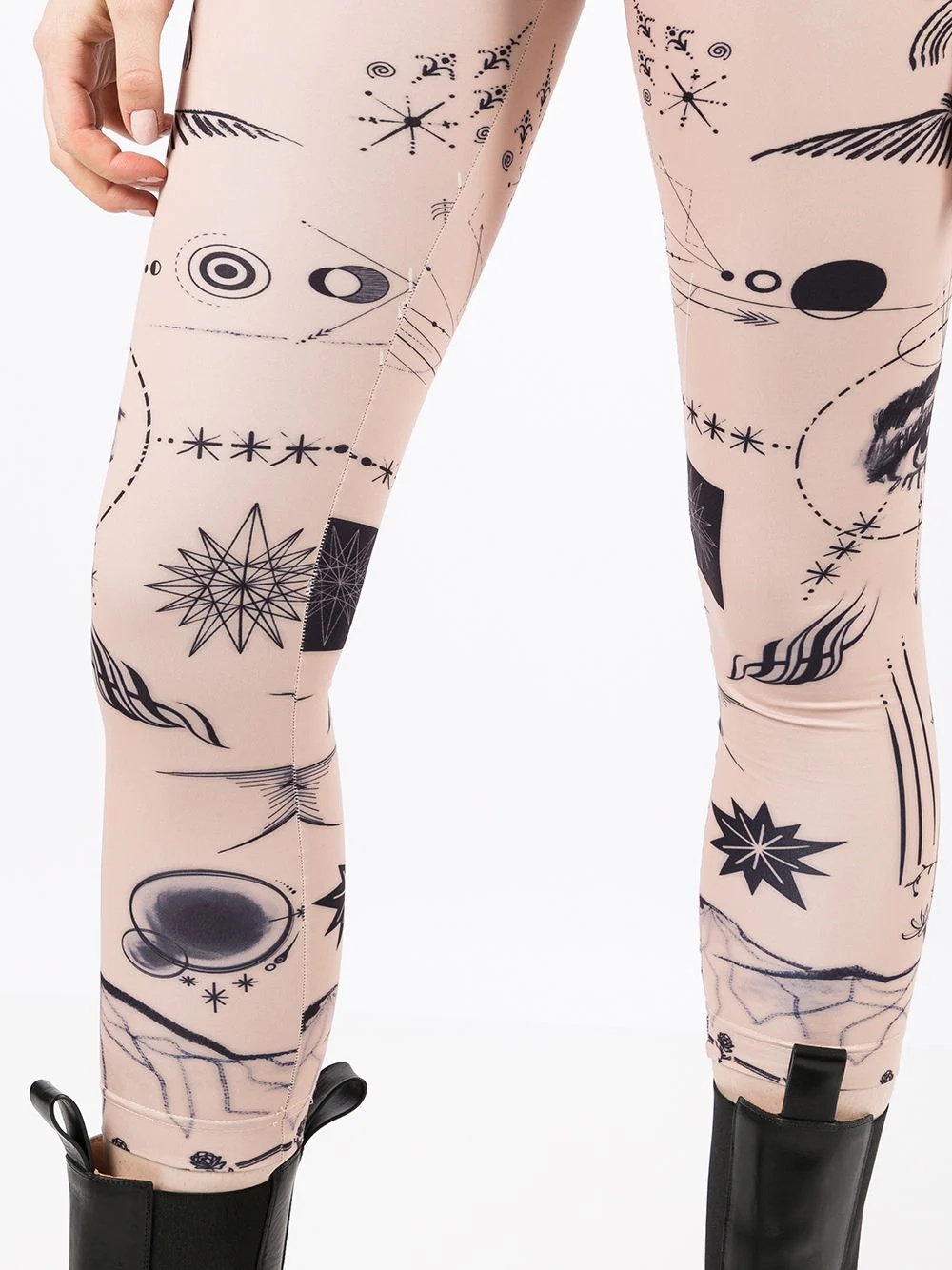 graphic-print skinny trousers - 5