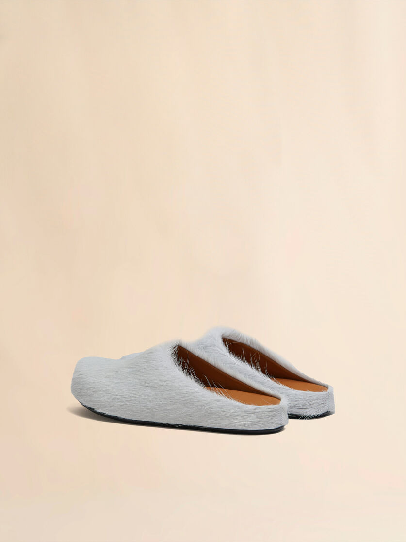 GREY LONG-HAIR CALFSKIN FUSSBETT SABOT - 3