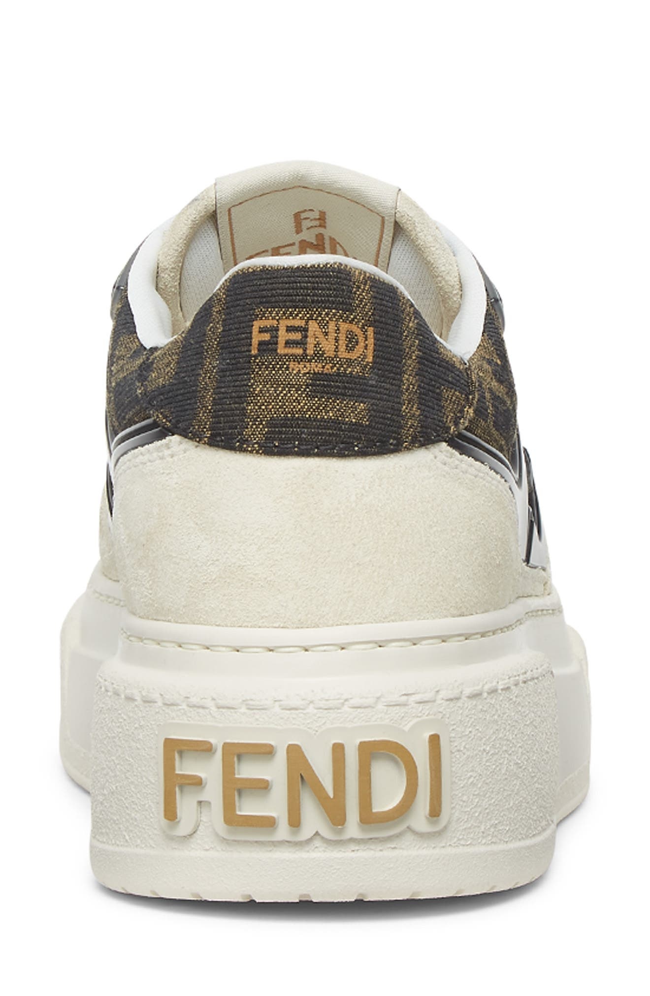 Fendi Match Platform Sneaker in Crema/Tobacco at Nordstrom - 4