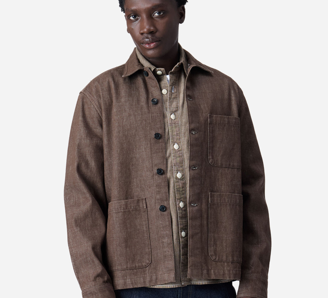 Shop Jacket - Brown Denim - 2