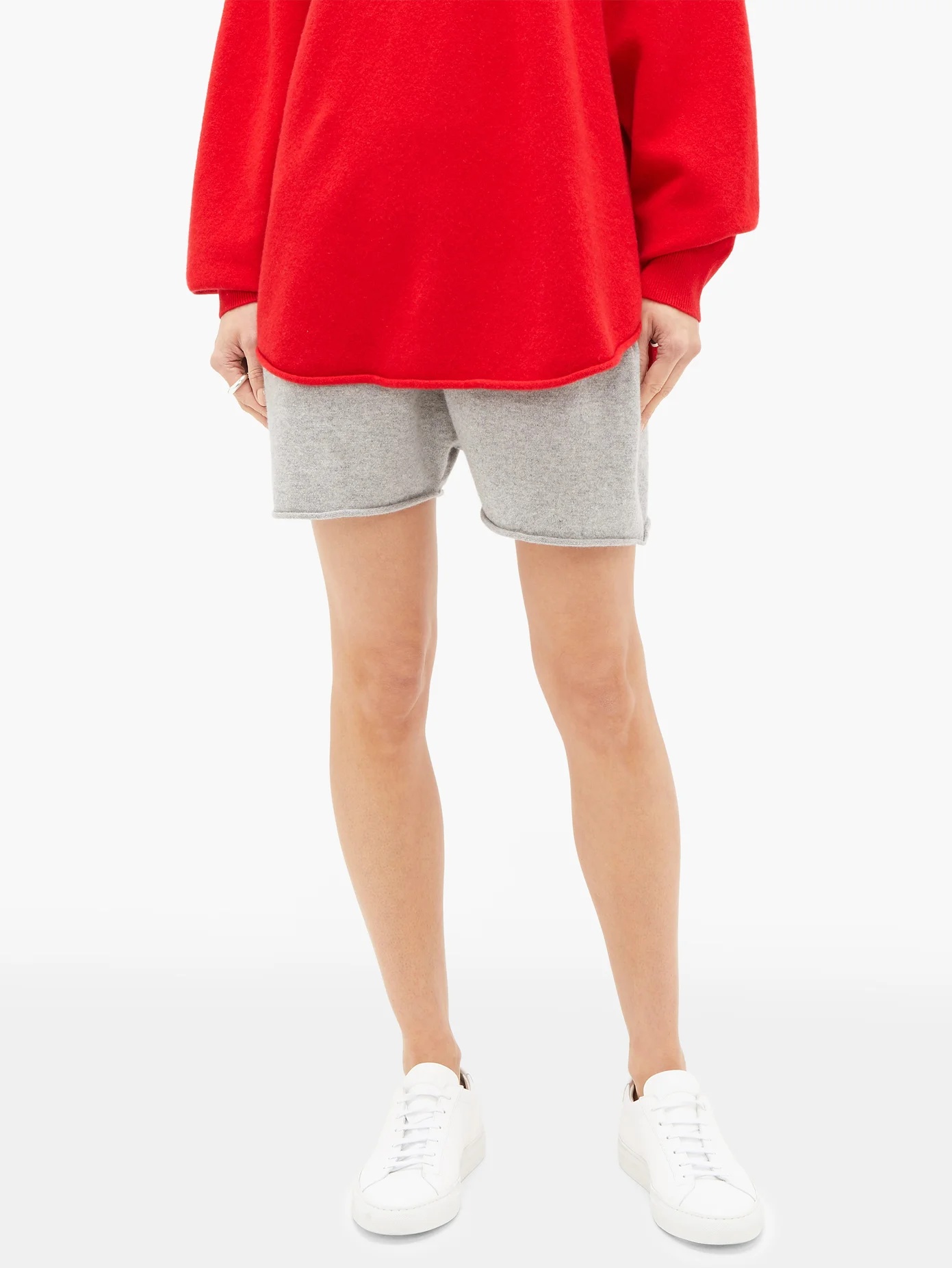 No. 29 stretch-cashmere track shorts - 6