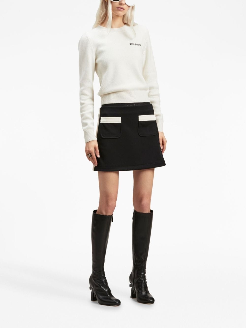 logo-embroidered crew-neck jumper - 2