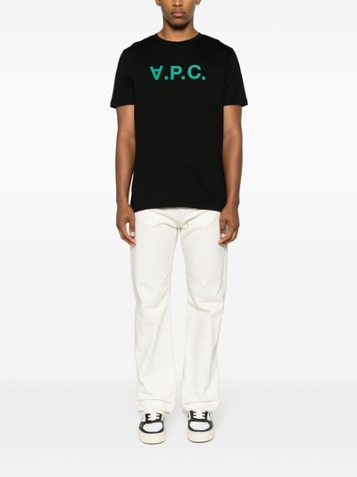 A.P.C. logo-appliquÃ© cotton T-shirt outlook