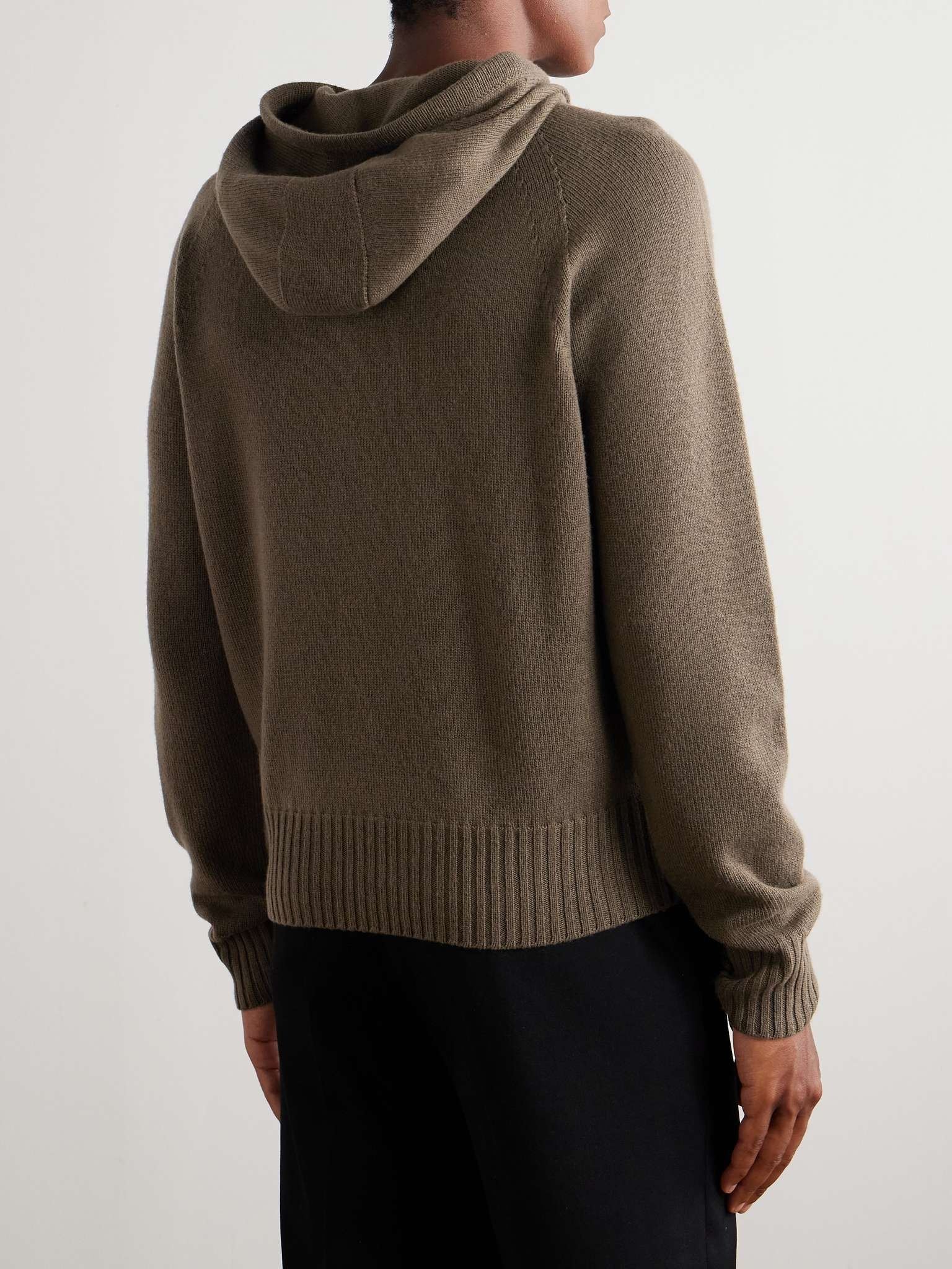 Logo-Embroidered Cashmere Hoodie - 4