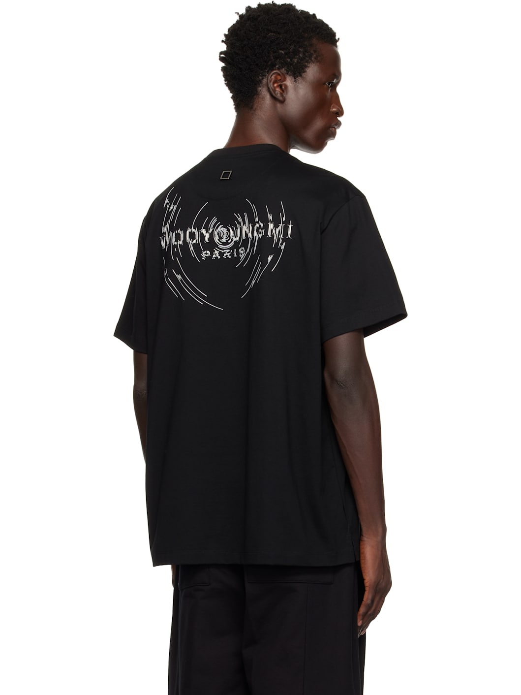 Black Wave Graphic Back Logo T-shirt - 3