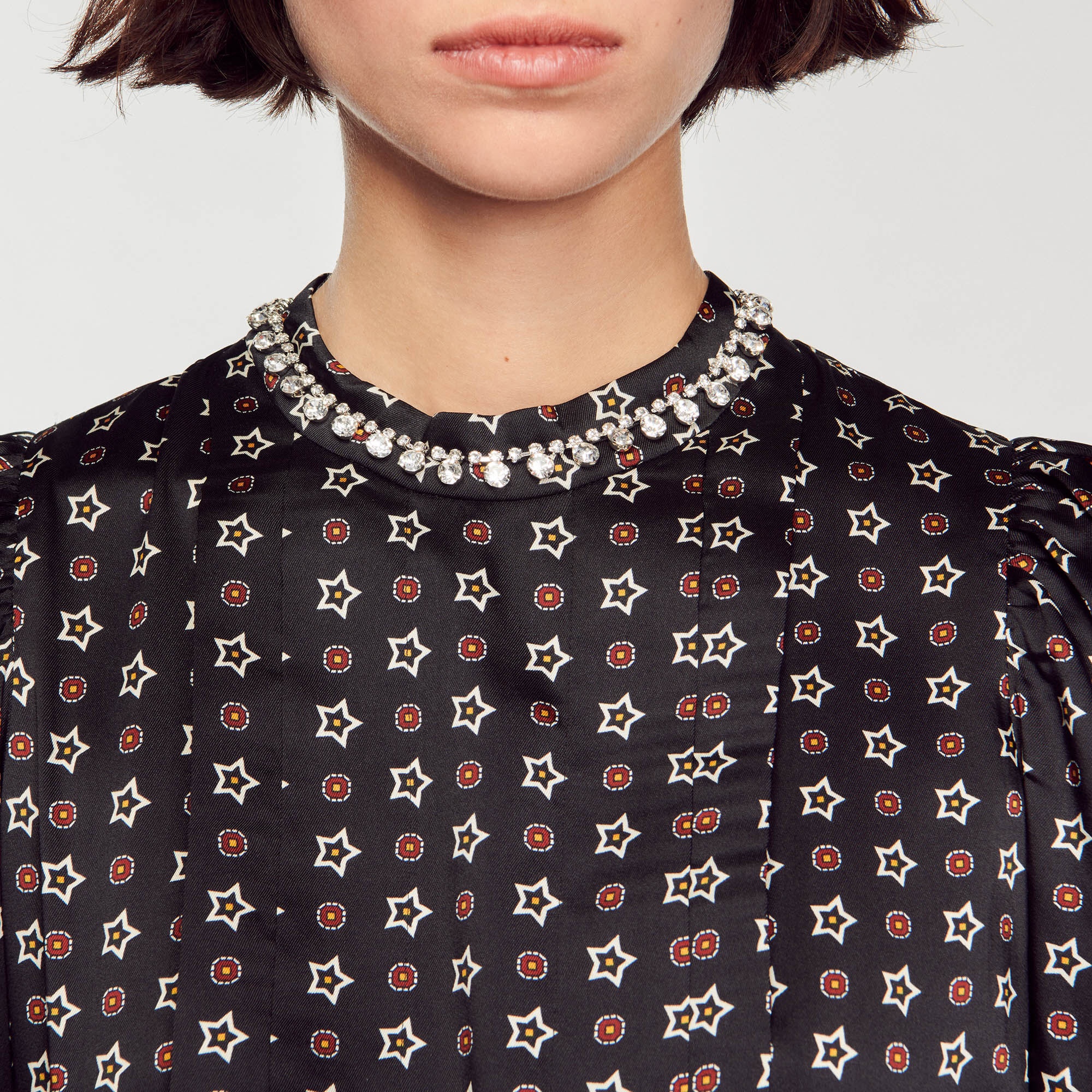 SHORT STAR-PRINT DRESS - 4
