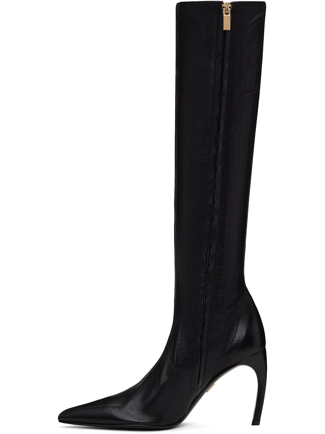 Black High Nappa Stretch Boots - 3
