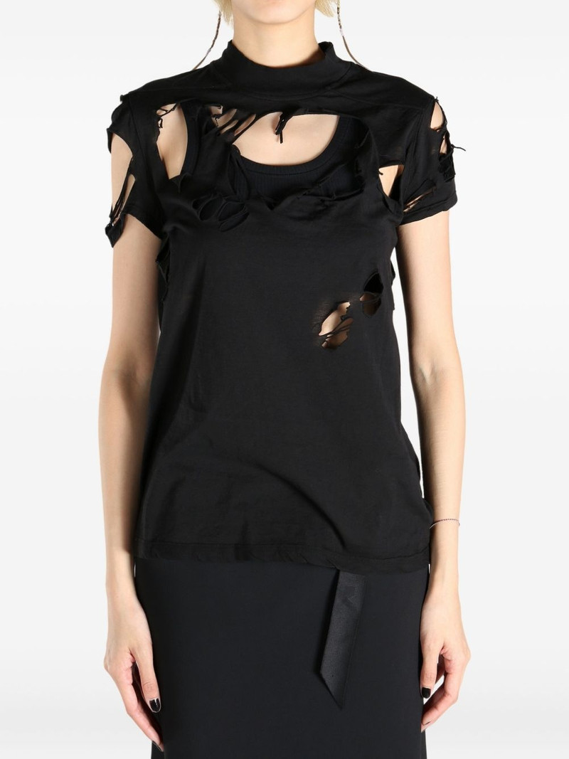 Rick Owens DRKSHDW cotton distressed top outlook