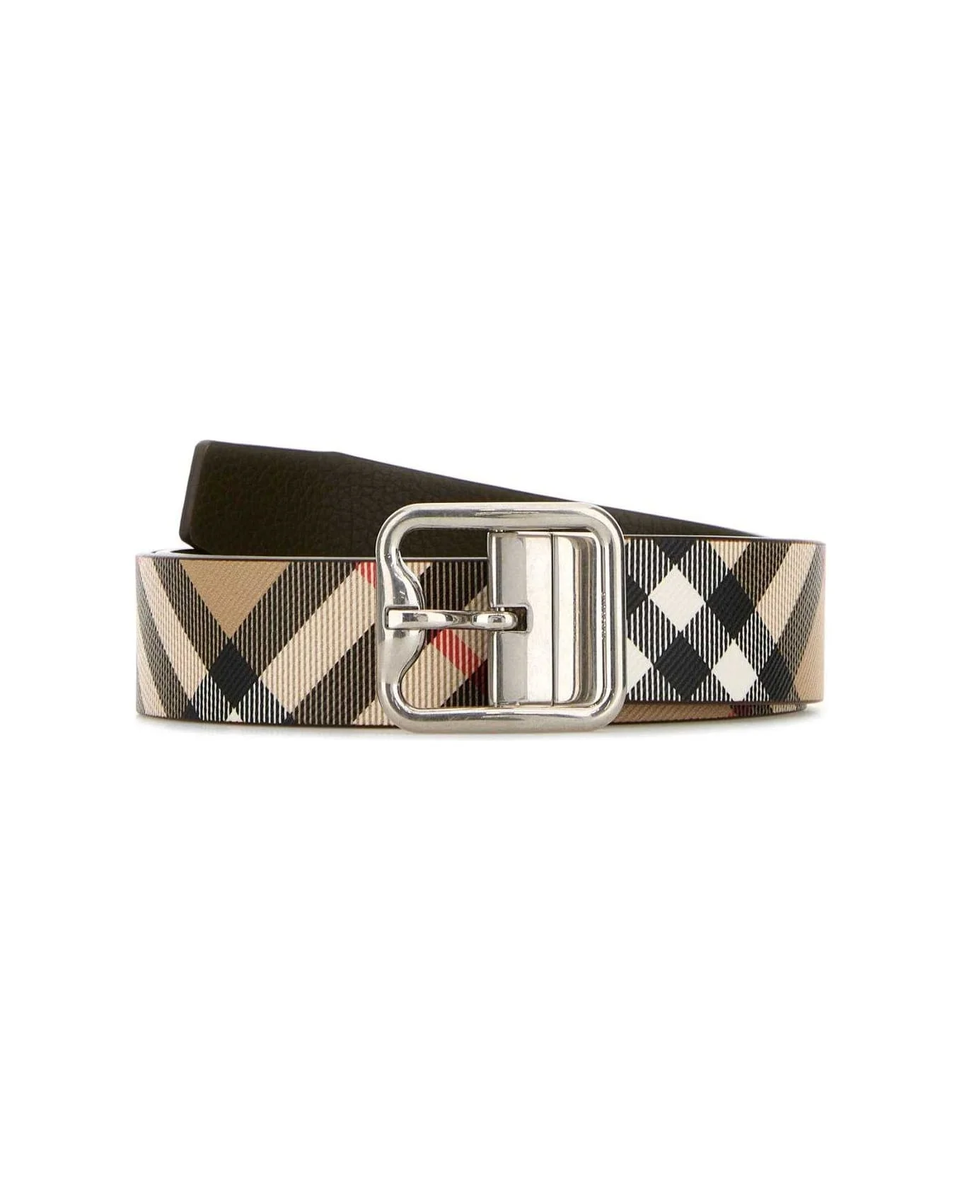 Reversible Checked B Buckle Belt - 1