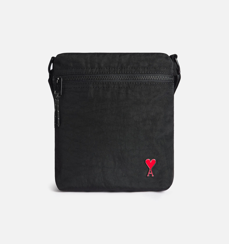 AMI Paris Crossbody Pocket Bag With Ami De Coeur Rivet outlook