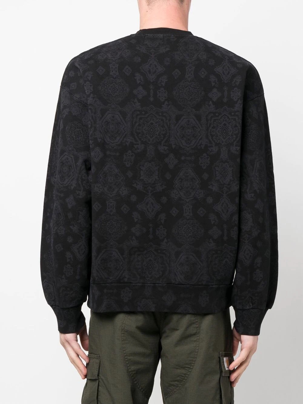 tonal-patterned sweatshirt - 4