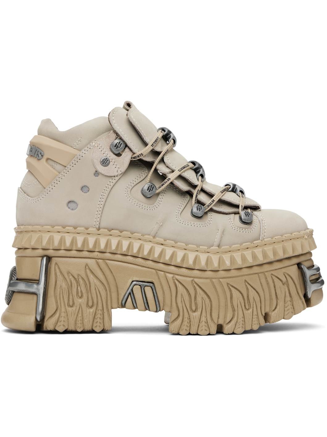 Beige New Rock Edition Fire Platform Sneakers - 1