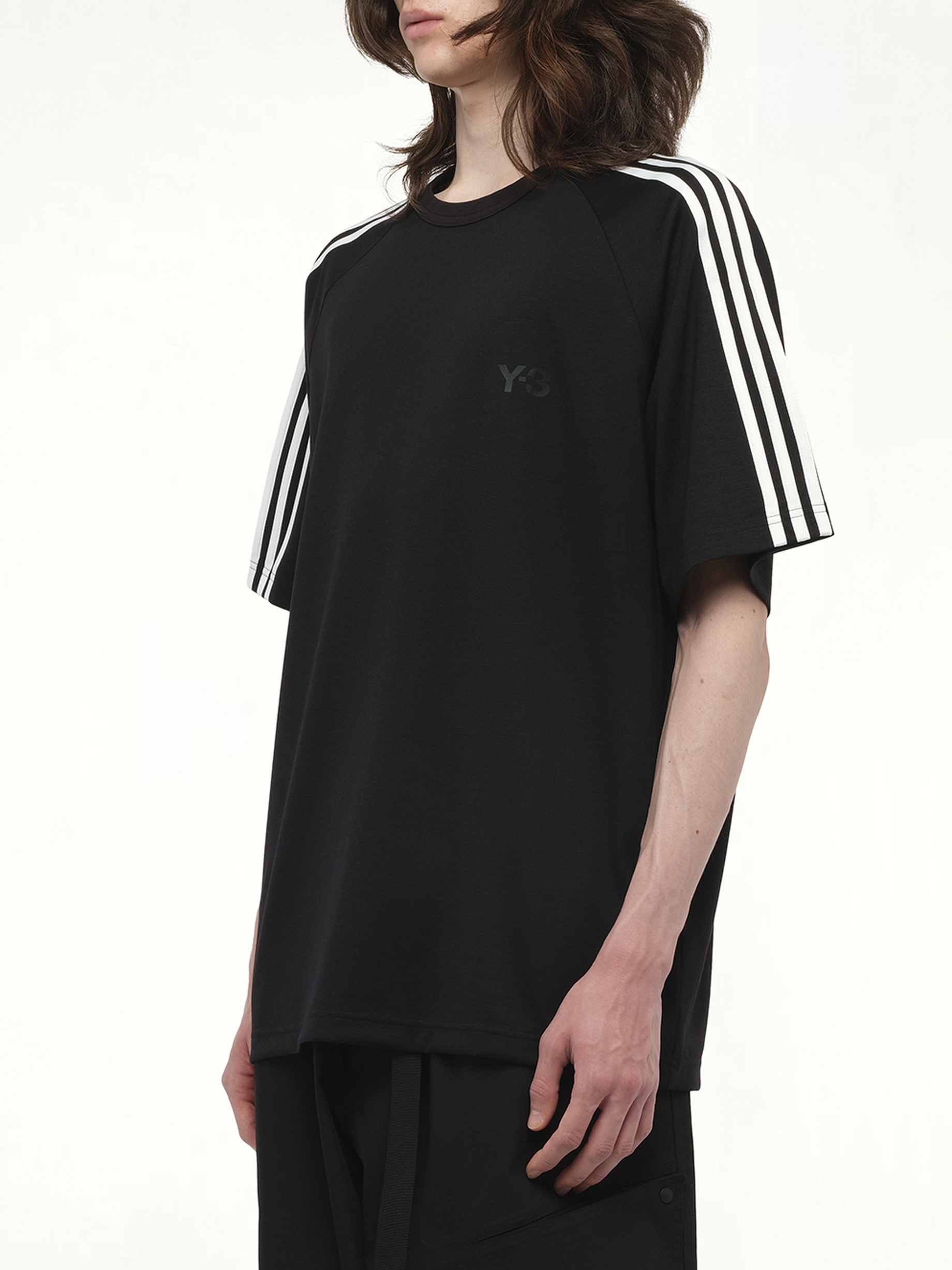 Short Sleeve T-Shirt 3-Stripes in Black - 5