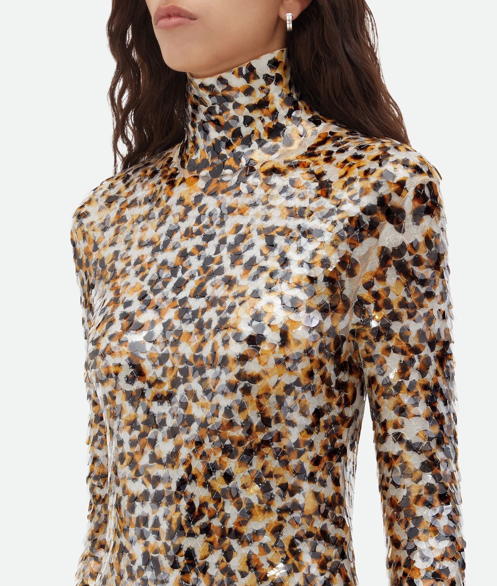 Printed Sequins Cotton Dress - 4