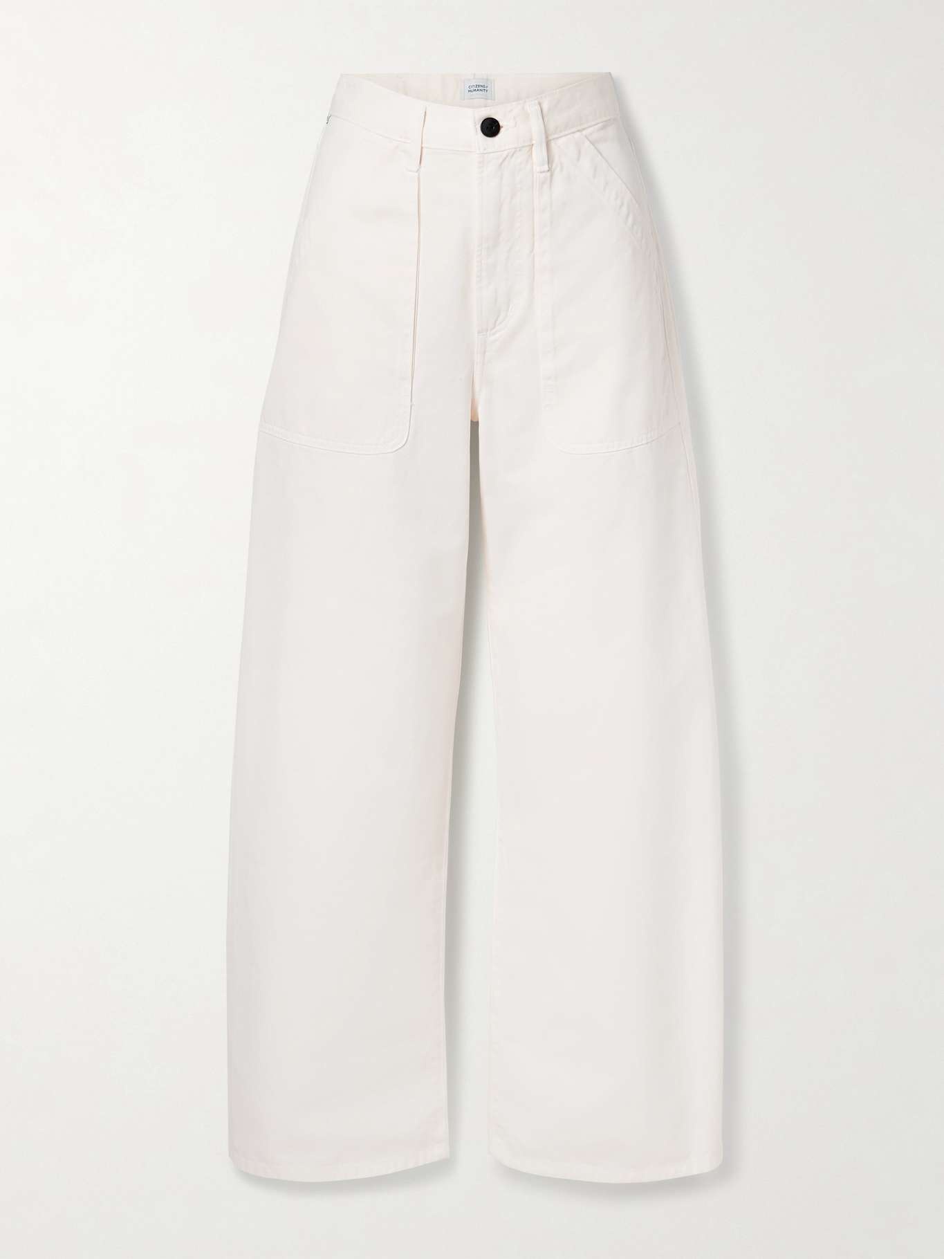 Ayla Cargo high-rise wide-leg jeans White - 1