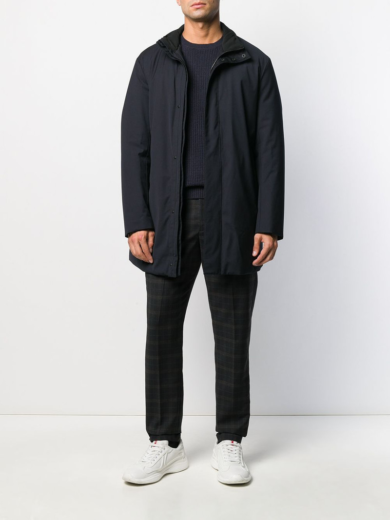 EMPORIO ARMANI contrast lining coat outlook