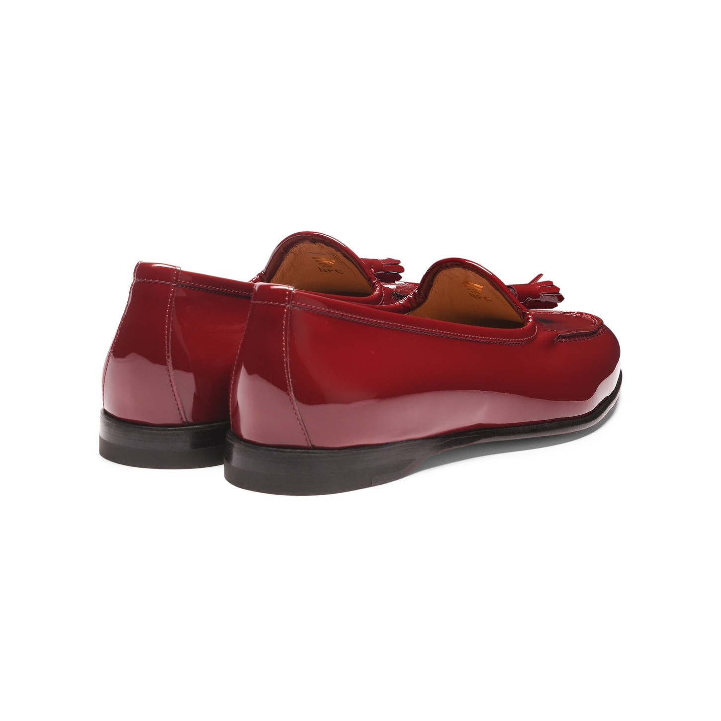 Women's red patent leather Andrea tassel loafer - 3
