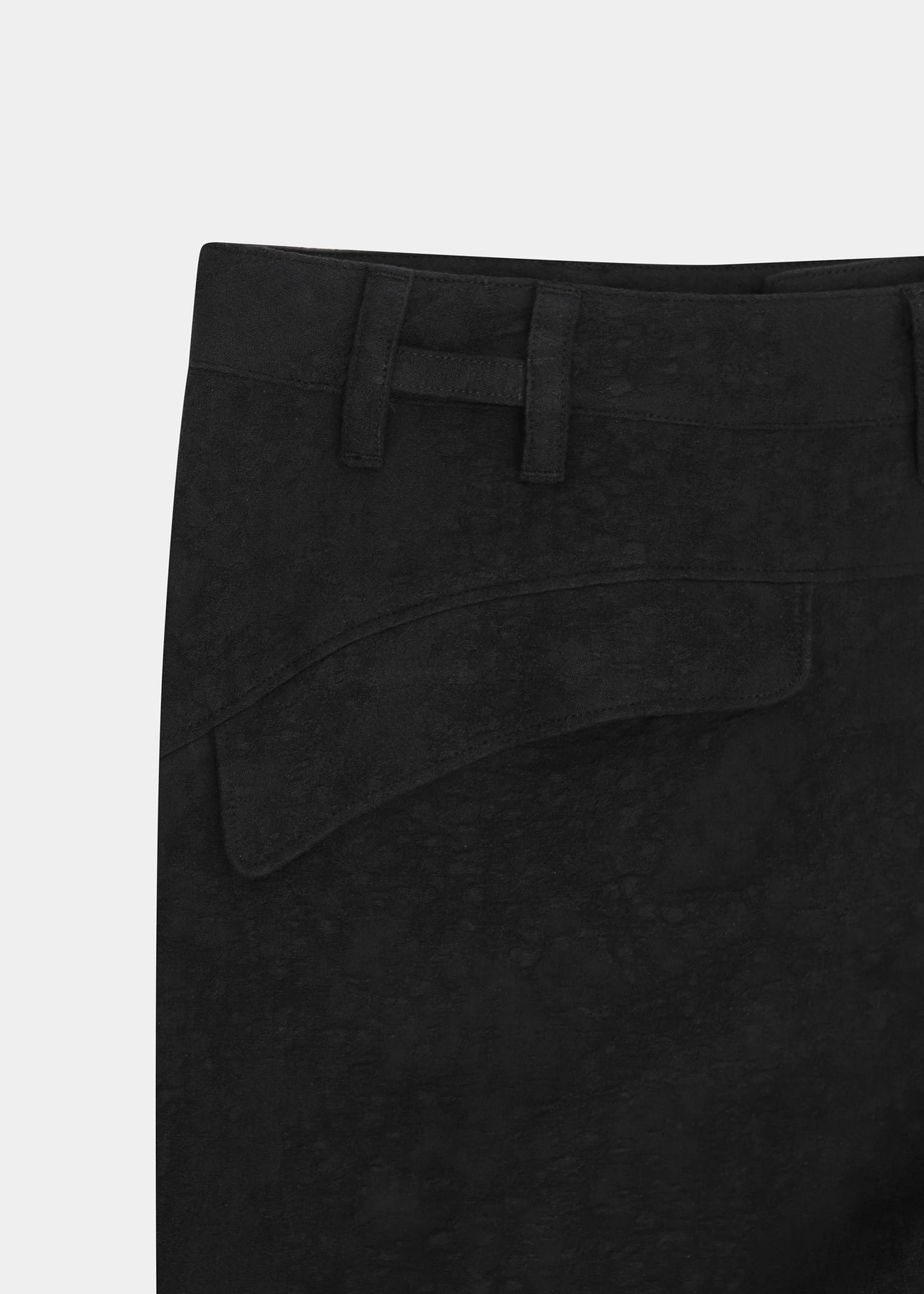 BLACK PUNCTURED CARGO TROUSER - 14